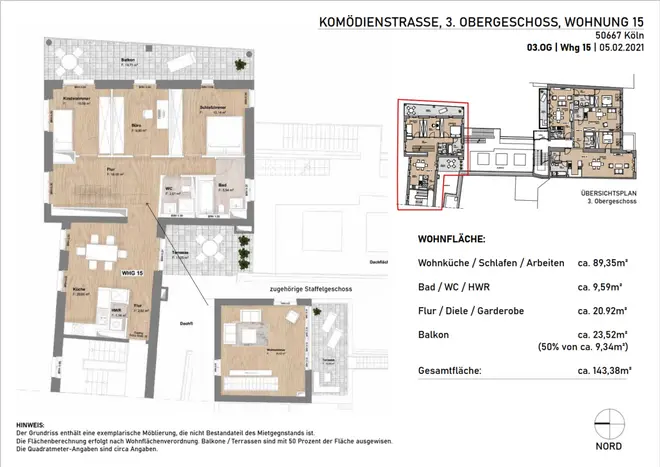 5 Zimmer Wohnung mit 142 m² in Köln – Bild 9