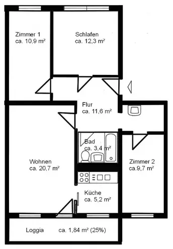 4 Zimmer Wohnung mit 76 m² in Dresden – Bild 12