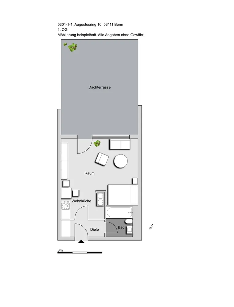 1 Zimmer Wohnung mit 49 m² in Bonn – Bild 3