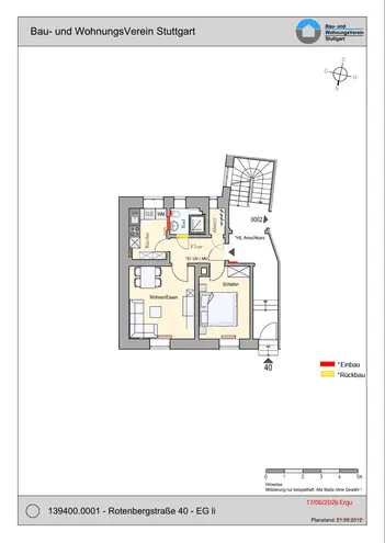 2 Zimmer Wohnung mit 39 m² in Stuttgart – Bild 2