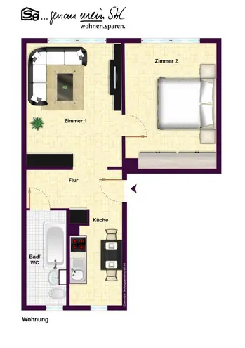 2 Zimmer Wohnung mit 46 m² in Chemnitz – Bild 8