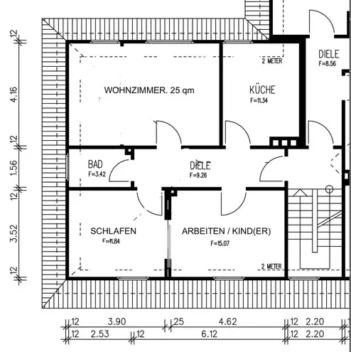 3 Zimmer Wohnung mit 82 m² in Bielefeld – Bild 2