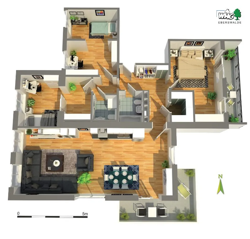 4 Zimmer Wohnung mit 126 m² in Eberswalde – Bild 2