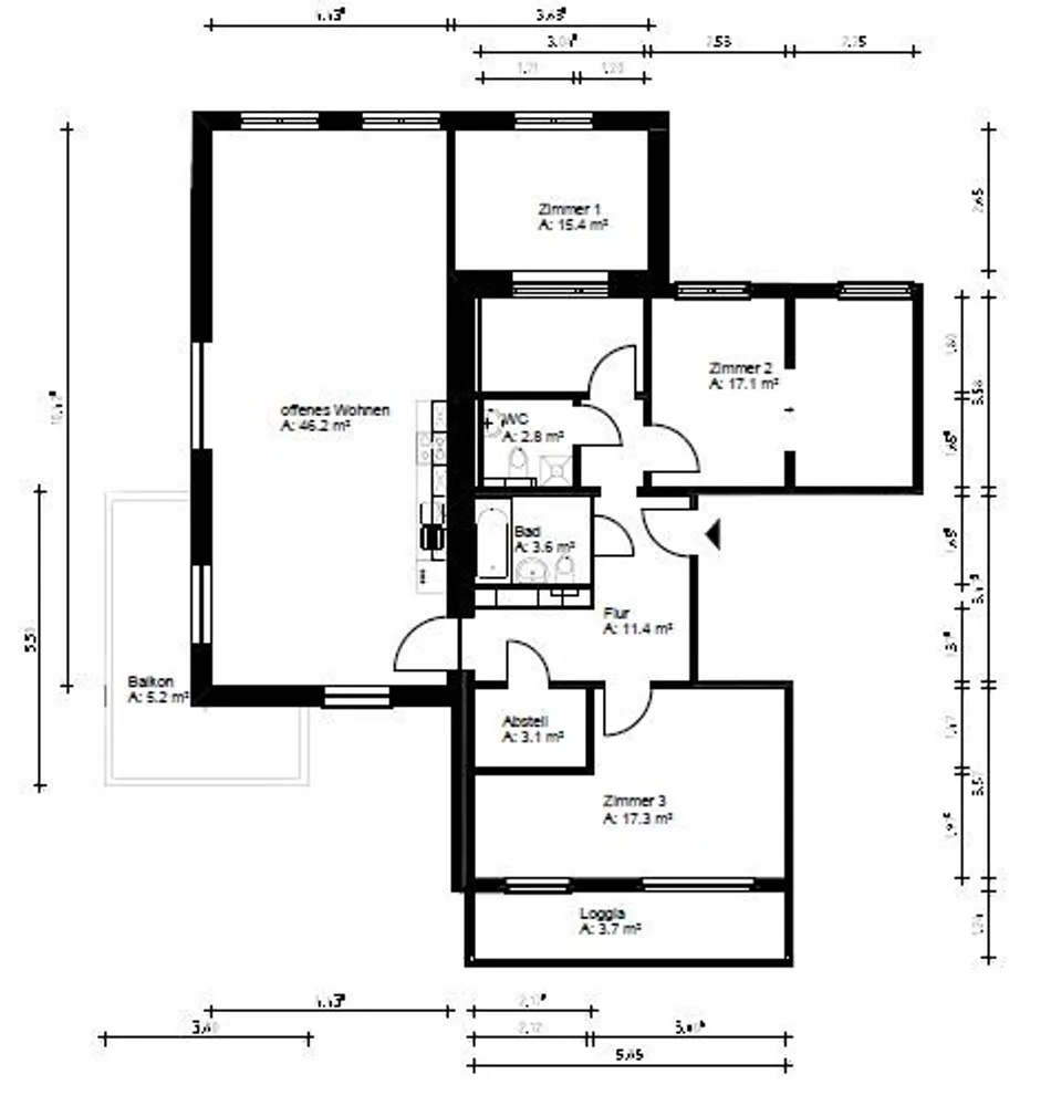4 Zimmer Wohnung mit 126 m² in Eberswalde – Bild 3