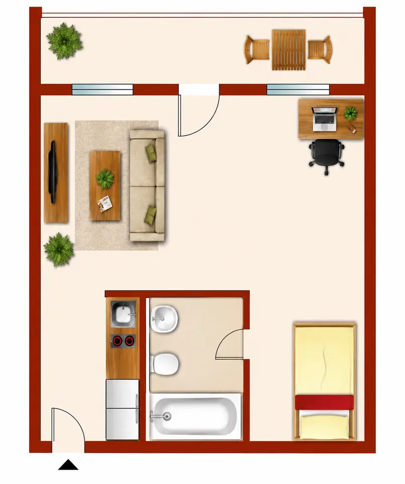 Studio mit 34 m² in Marburg – Bild 4