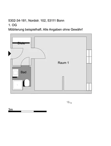 1 Zimmer Wohnung mit 23 m² in Bonn – Bild 6