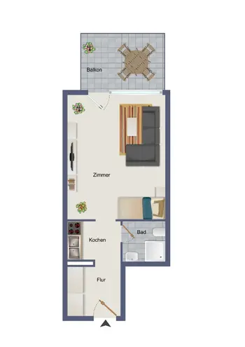 1 Zimmer Wohnung mit 30 m² in Frankfurt am Main – Bild 10