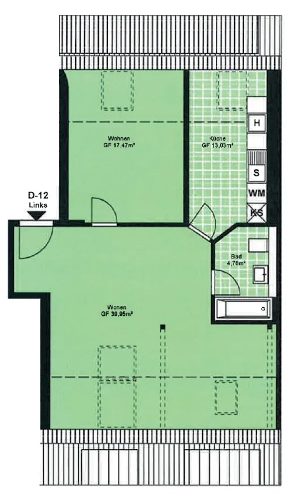 2 Zimmer Wohnung mit 60 m² in Dresden – Bild 2