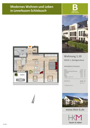 2 Zimmer Wohnung mit 57 m² in Leverkusen – Bild 5