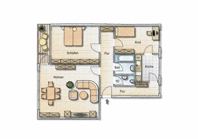 3 Zimmer Wohnung mit 75 m² in Kassel – Bild 3
