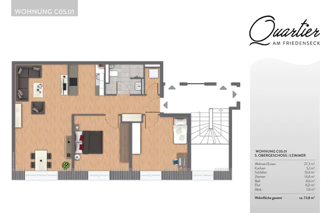 3 Zimmer Wohnung mit 73 m² in Dresden – Bild 9