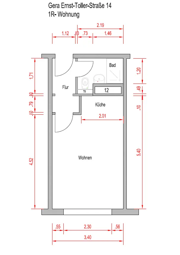 Studio mit 23 m² in Gera – Bild 10