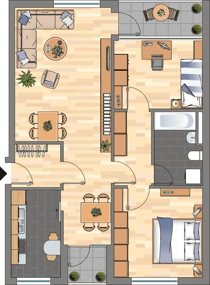 3 Zimmer Wohnung mit 77 m² in Braunschweig – Bild 2