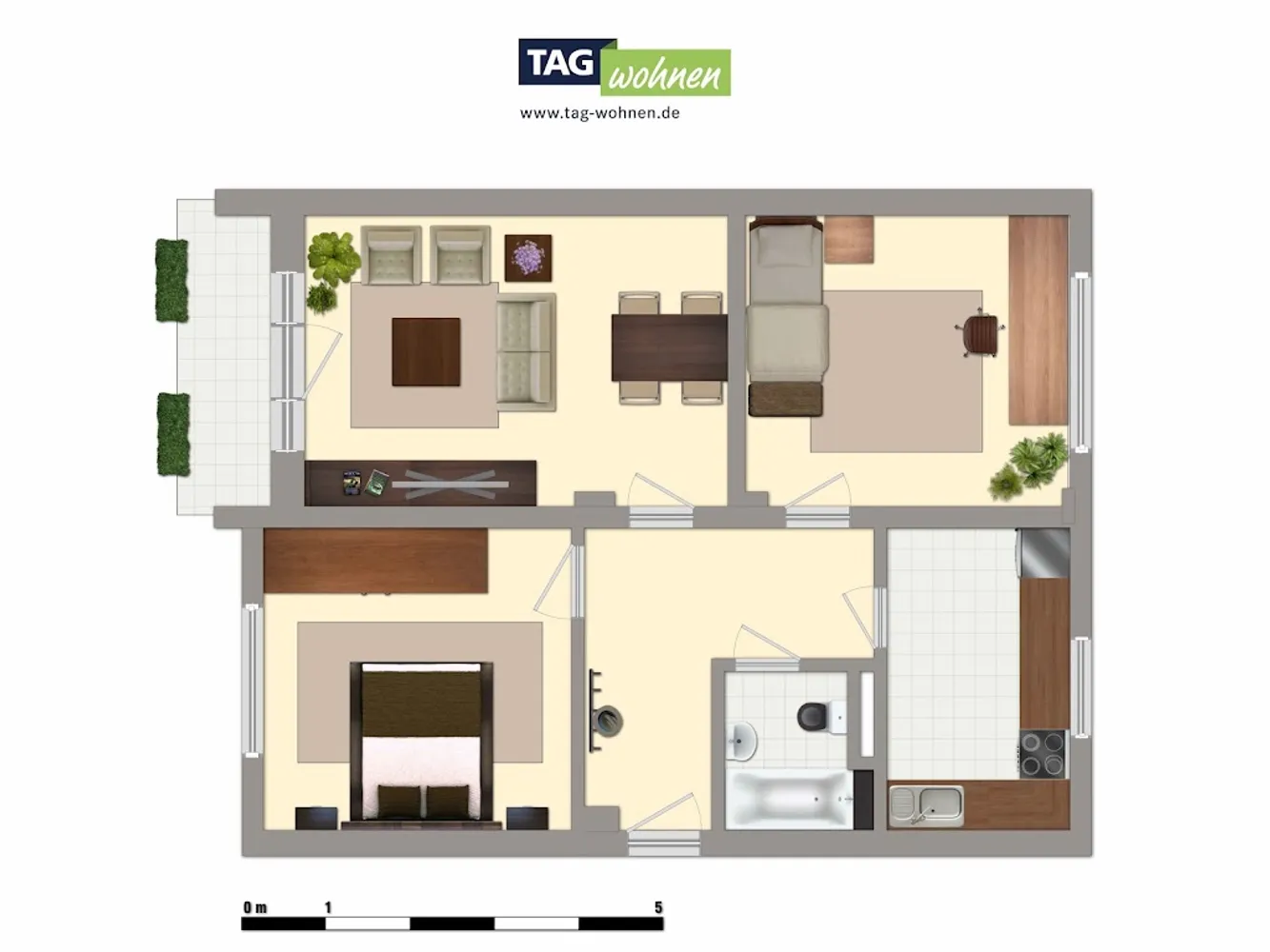 3 Zimmer Wohnung mit 63 m² in Merseburg – Bild 5