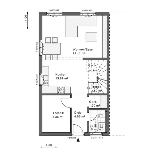 3 Zimmer Haus mit 115 m² in Dortmund – Bild 2