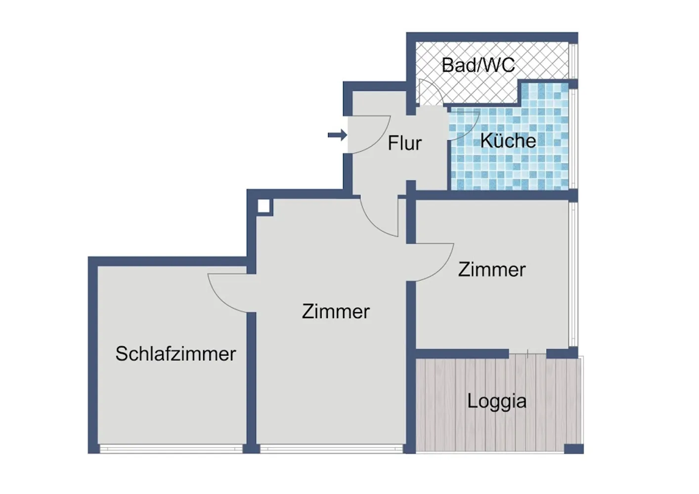 3 Zimmer Wohnung mit 65 m² in Darmstadt – Bild 2