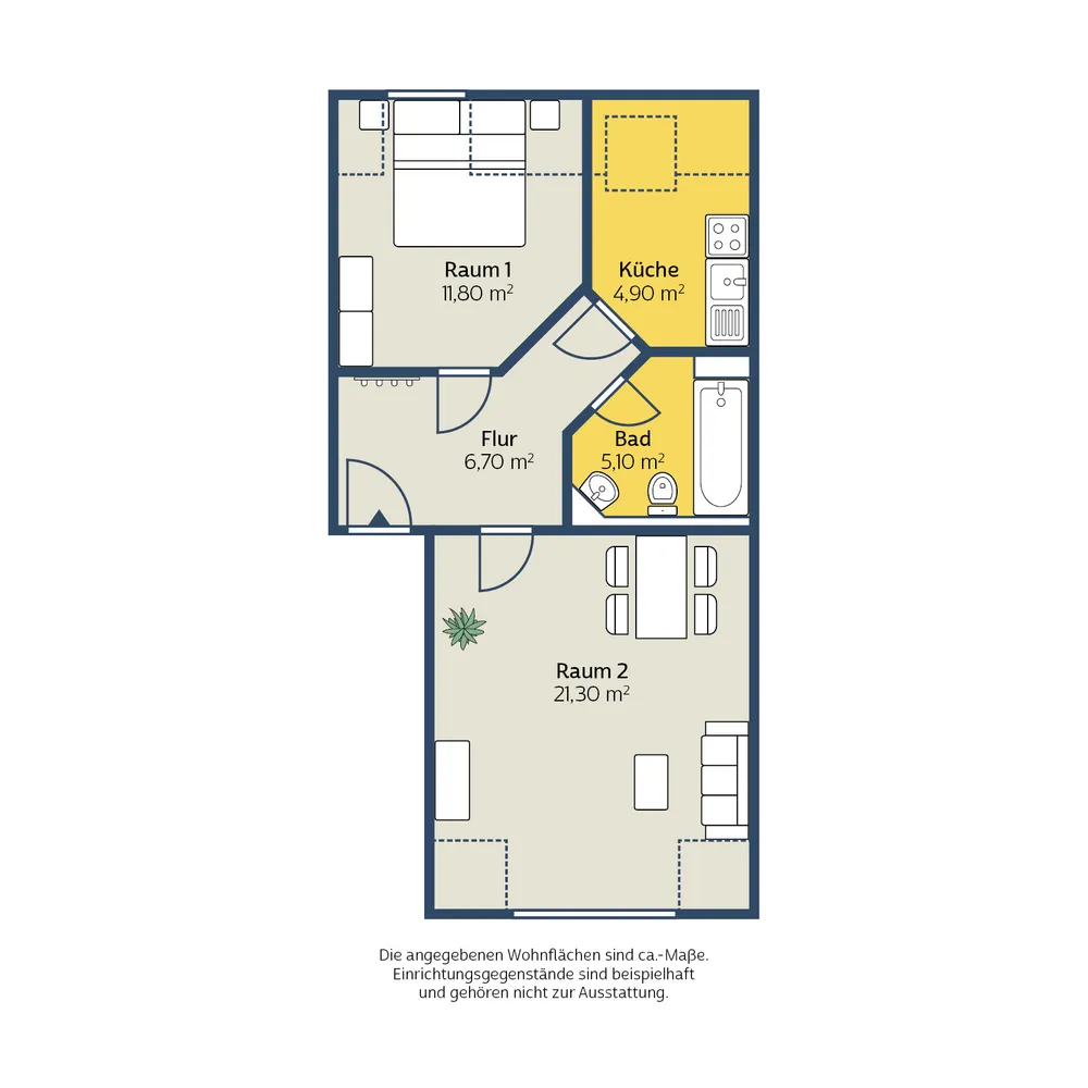 2 Zimmer Wohnung mit 50 m² in Leipzig – Bild 2