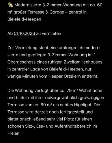 3 Zimmer Wohnung mit 79 m² in Bielefeld – Bild 1