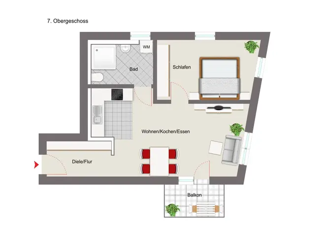 2 Zimmer Wohnung mit 55 m² in Ingolstadt – Bild 7