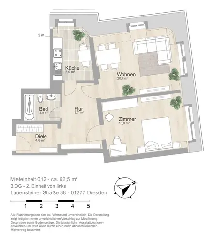 2 Zimmer Wohnung mit 63 m² in Dresden – Bild 8