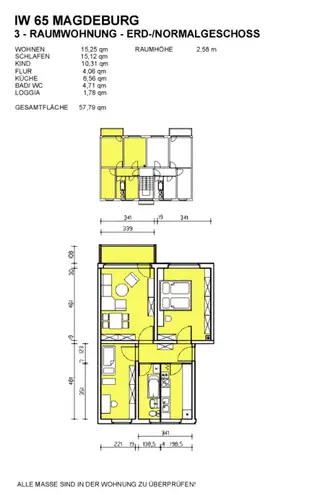 3 Zimmer Wohnung mit 58 m² in Dresden – Bild 3