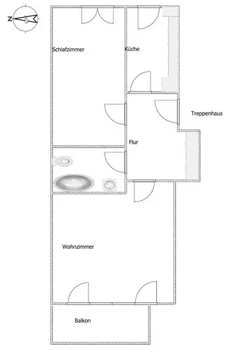 2 Zimmer Wohnung mit 60 m² in Hamburg – Bild 3