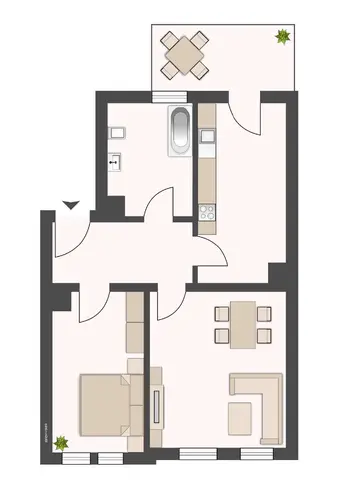 2 Zimmer Wohnung mit 52 m² in Leipzig – Bild 2