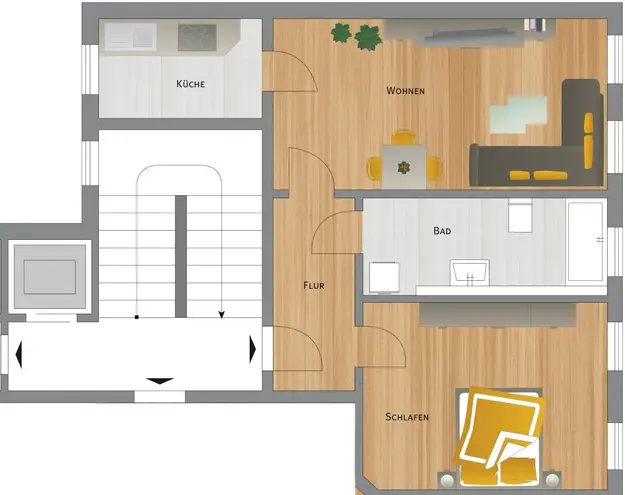 2 Zimmer Wohnung mit 62 m² in Leipzig – Bild 2