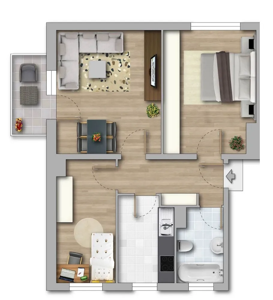 3 Zimmer Wohnung mit 57 m² in Merseburg – Bild 8