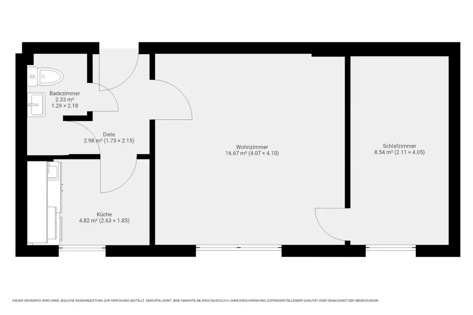 2 Zimmer Wohnung mit 35 m² in Flensburg – Bild 5