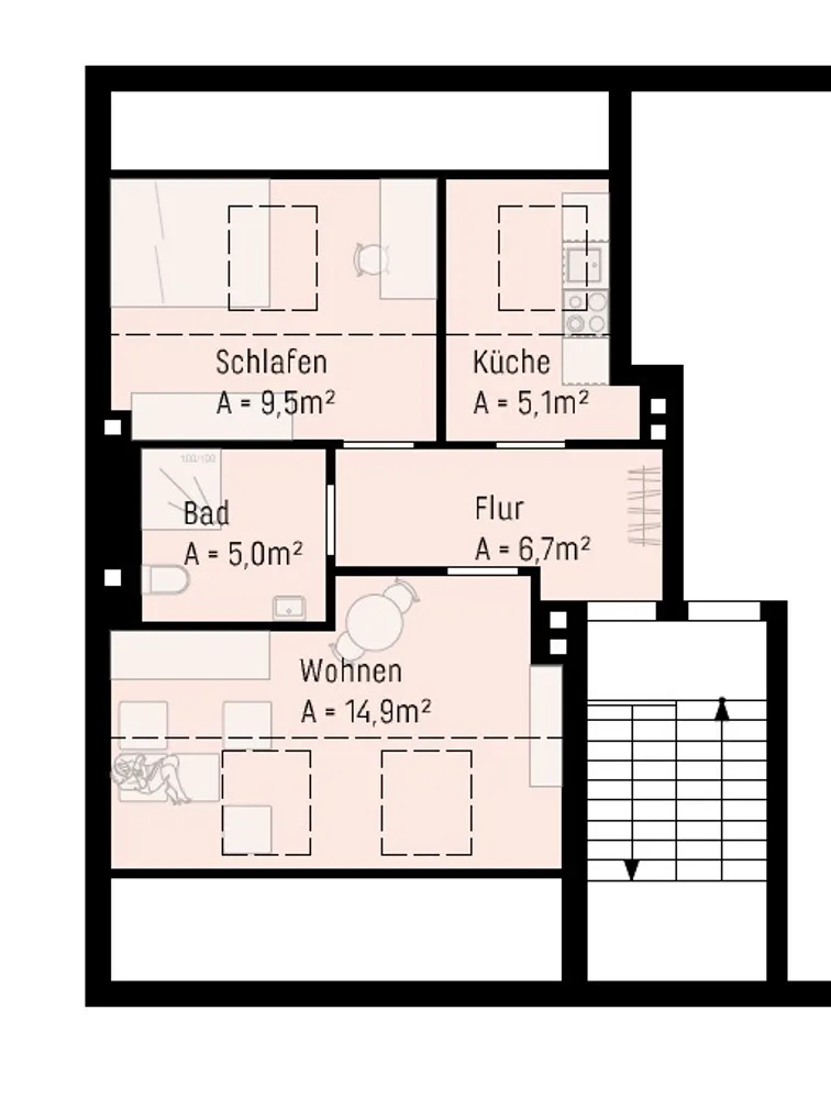2 Zimmer Wohnung mit 42 m² in Essen – Bild 8