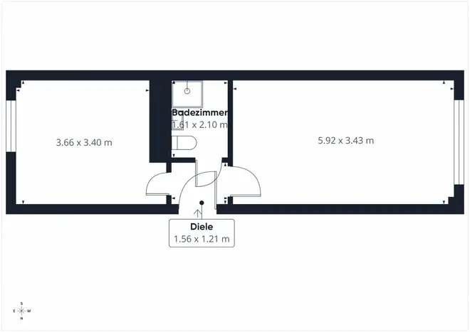 1 Zimmer Wohnung mit 39 m² in Leipzig – Bild 2