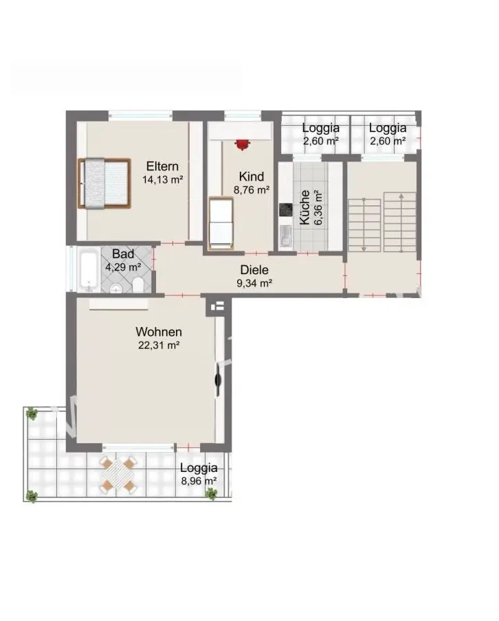3 Zimmer Wohnung mit 80 m² in Cuxhaven – Bild 6