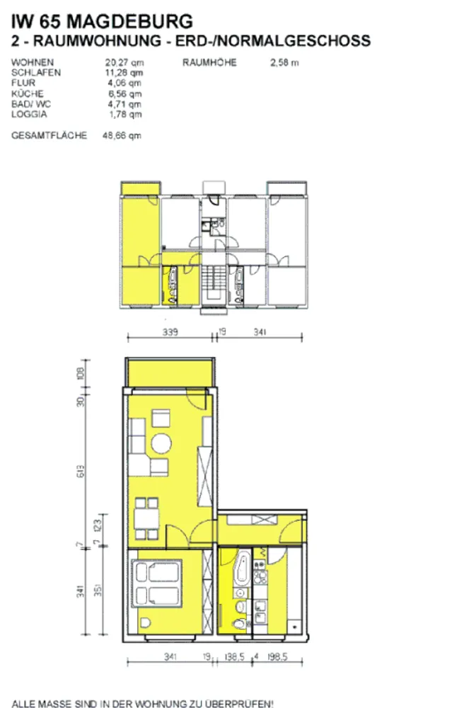 2 Zimmer Wohnung mit 49 m² in Dresden – Bild 2