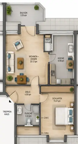 2 Zimmer Wohnung mit 58 m² in Leipzig – Bild 4