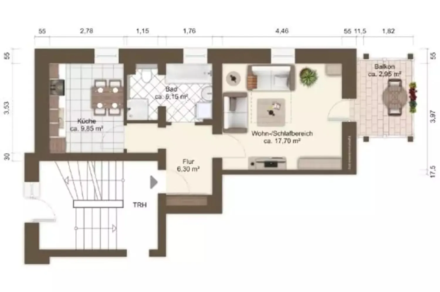 1 Zimmer Wohnung mit 45 m² in Dresden – Bild 2