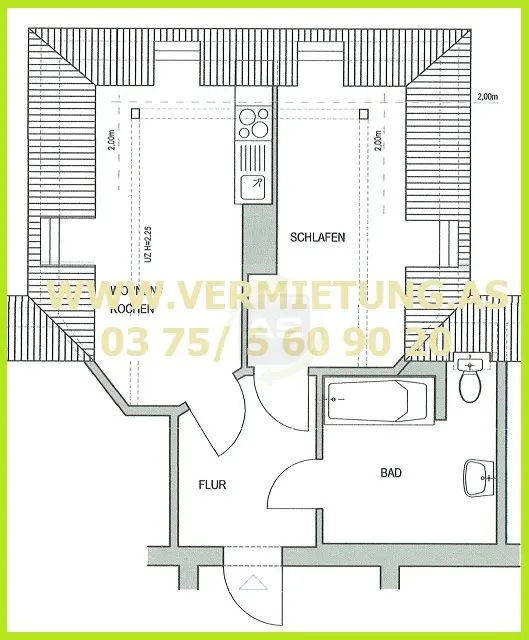 2 Zimmer Wohnung mit 34 m² in Zwickau – Bild 5