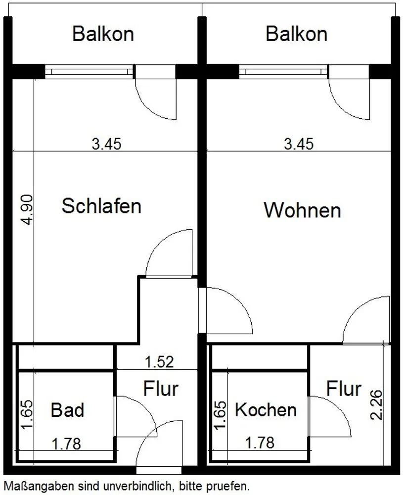 2 Zimmer Wohnung mit 50 m² in Nordhausen – Bild 3