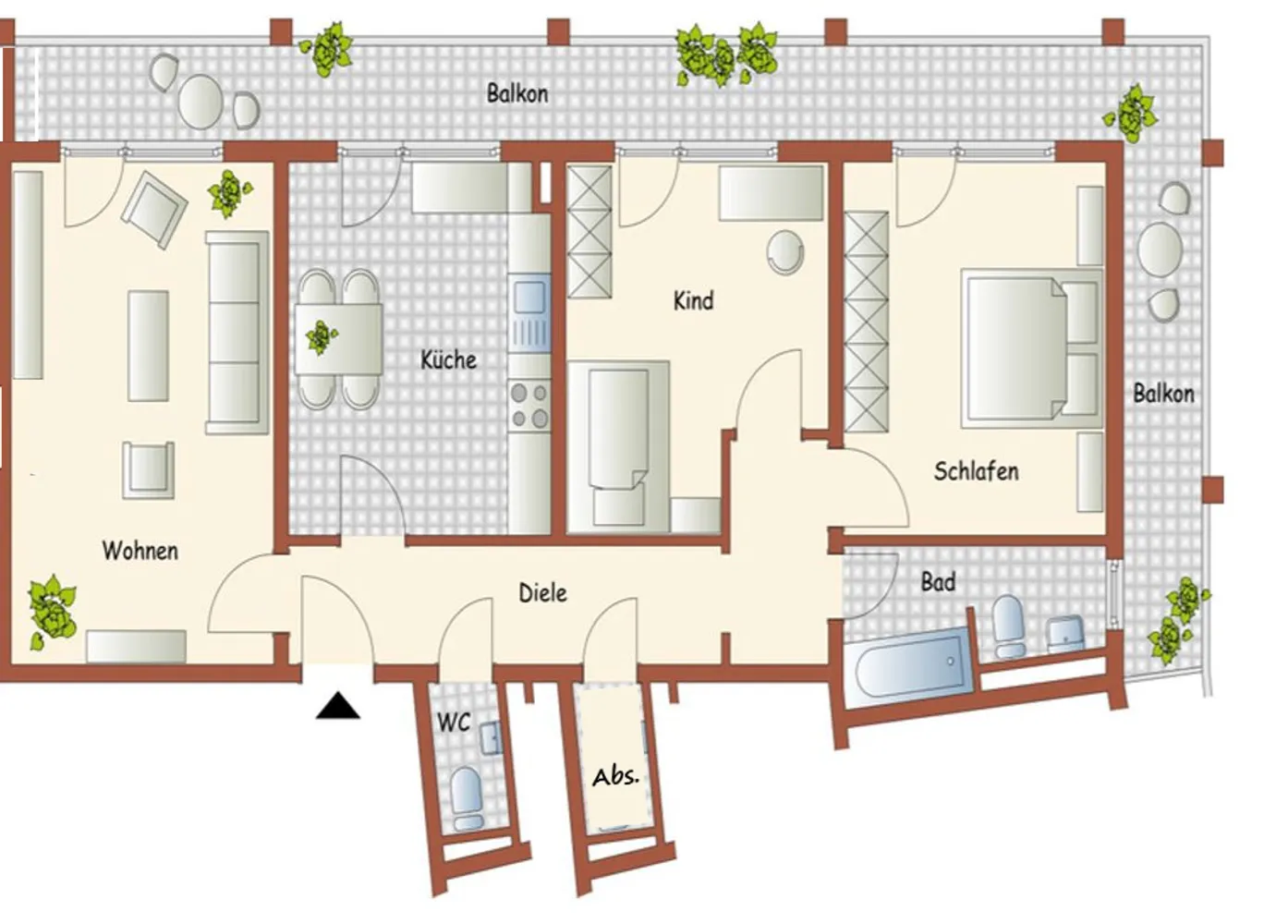 3 Zimmer Wohnung mit 87 m² in Ludwigshafen am Rhein – Bild 3