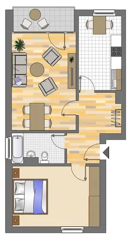 2 Zimmer Wohnung mit 64 m² in Neuss – Bild 2