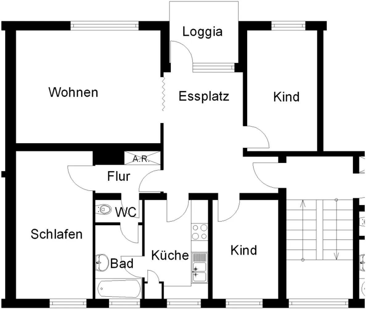 4 Zimmer Wohnung mit 85 m² in Osnabrück – Bild 2