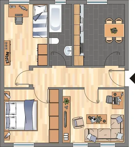 3 Zimmer Wohnung mit 54 m² in Hannover – Bild 6