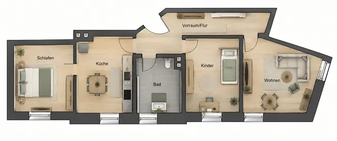 3 Zimmer Wohnung mit 81 m² in Augsburg – Bild 12
