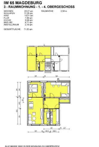 3 Zimmer Wohnung mit 72 m² in Dresden – Bild 2