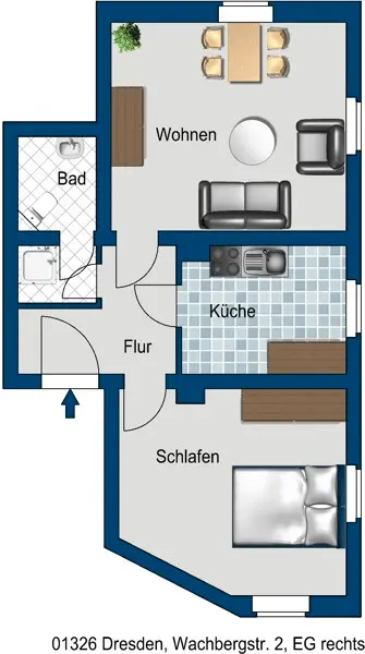 2 Zimmer Wohnung mit 57 m² in Dresden – Bild 9