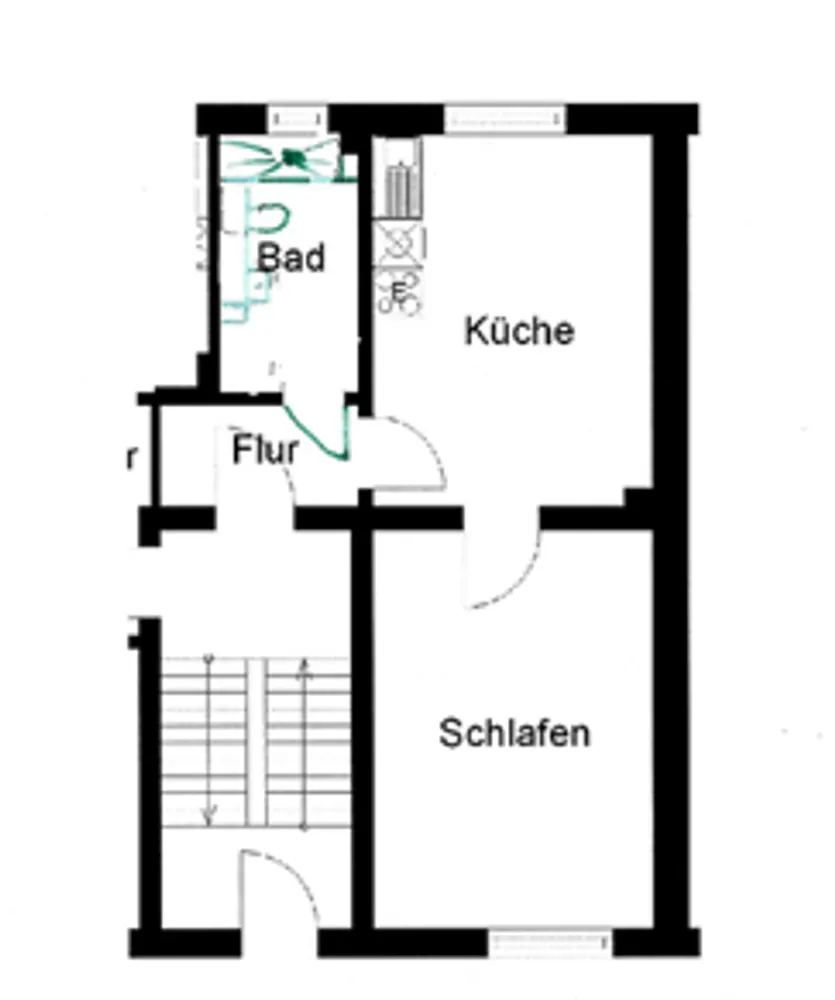 2 Zimmer Wohnung mit 42 m² in Herne – Bild 2