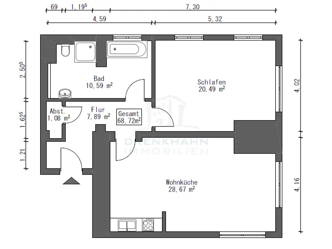 2 Zimmer Wohnung mit 69 m² in Schwerin – Bild 5