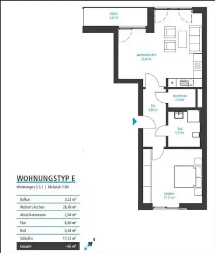 2 Zimmer Wohnung mit 65 m² in Bremen – Bild 1