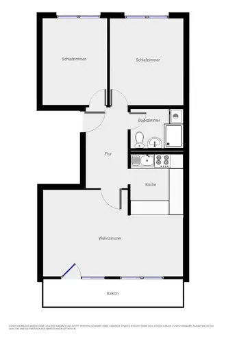 3 Zimmer Wohnung mit 57 m² in Halle (Saale) – Bild 12