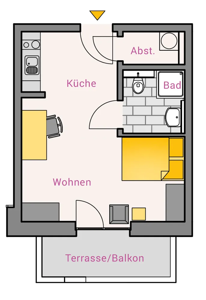 1 Zimmer Wohnung mit 33 m² in Frankfurt am Main – Bild 8